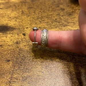 Silver hoop earrings